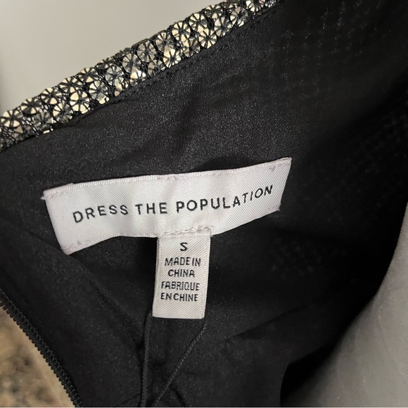 Dress the Population Dress - Zherra style size small - gold sequins with black - Picture 10 of 14